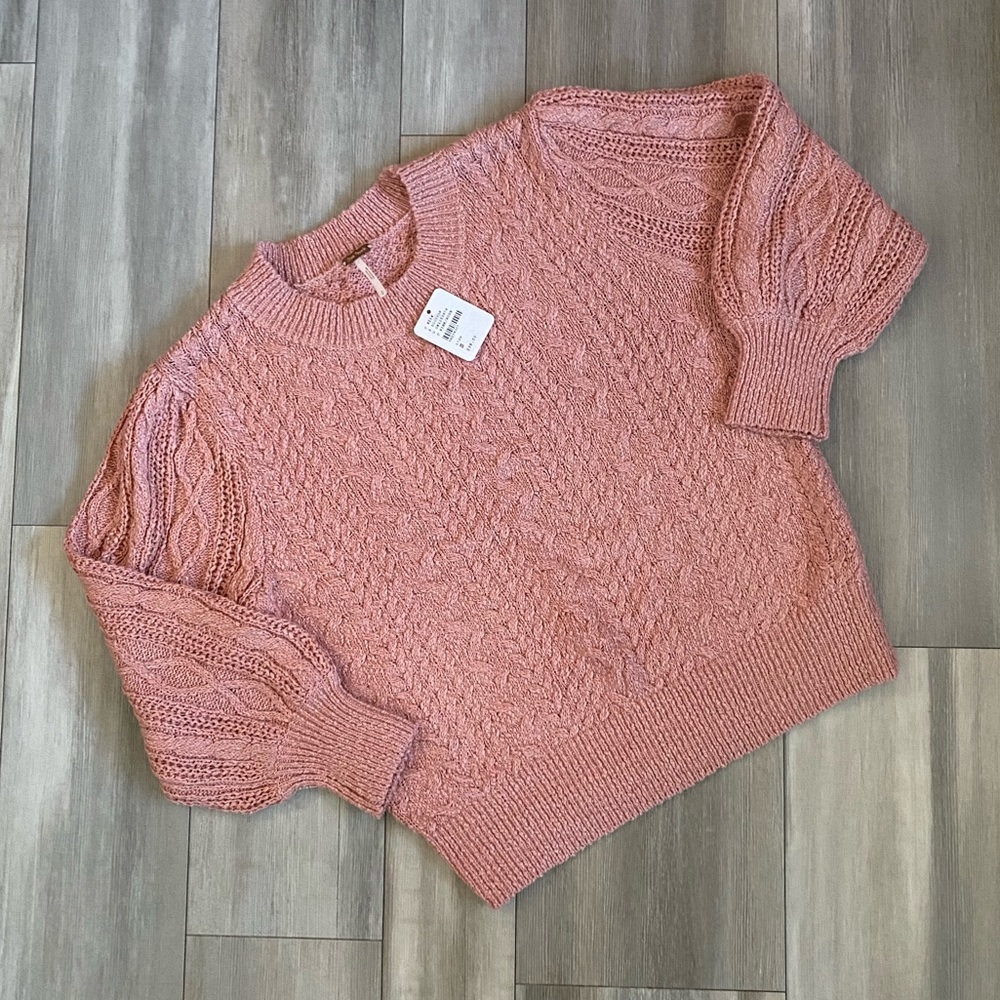 NWT Free People Pink Sweater - Size Small